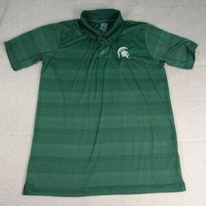 NCAA Pro Edge Michigan Spartan Green Polo Shirt Medium